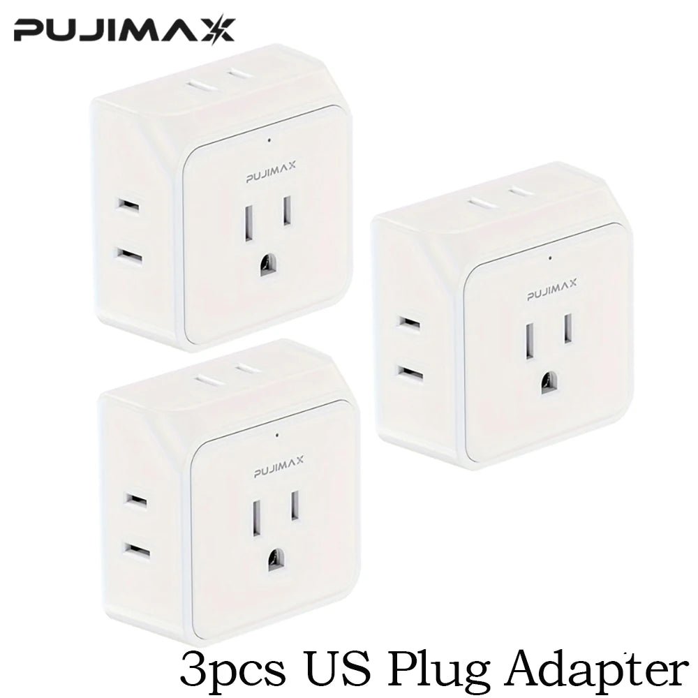 PUJIMAX Five Outlet US Plug Adapter Electrical Socket Splitter