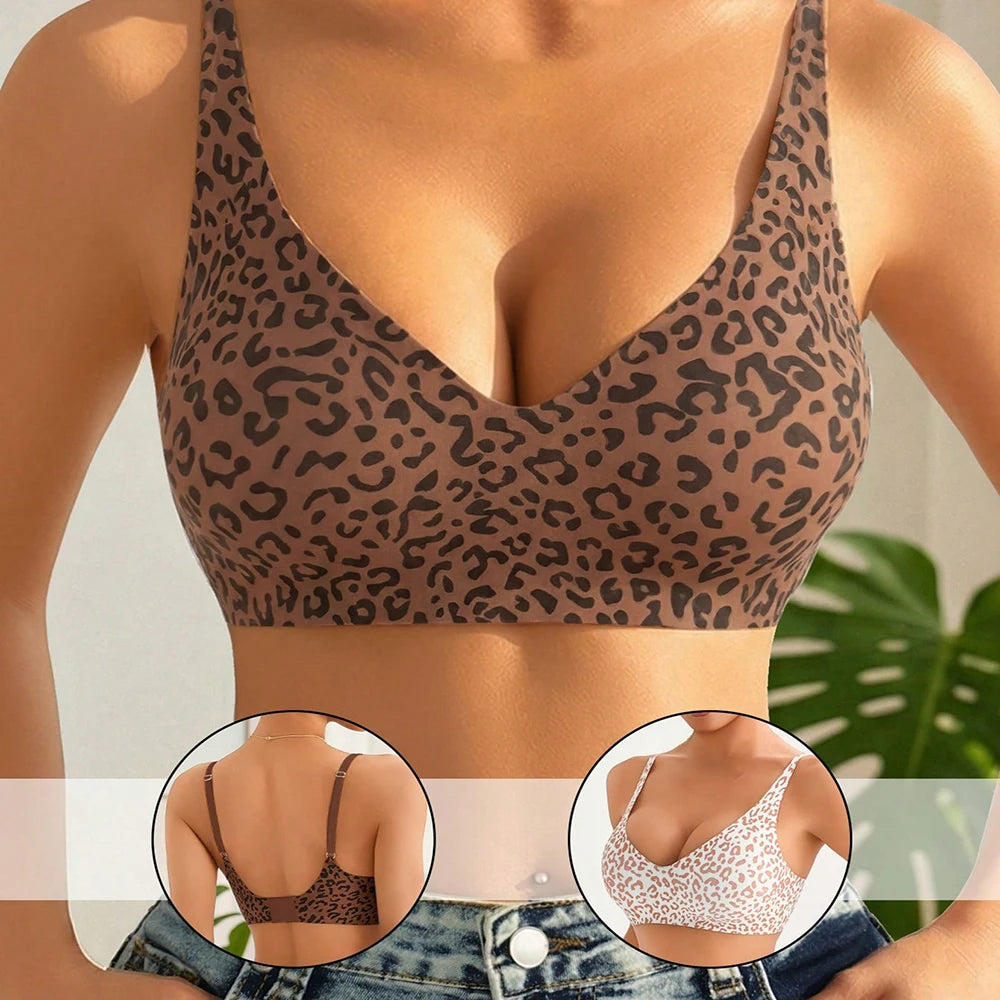 Seamless Wireless Full Coverage Push Up Sports Yoga Bra for Women