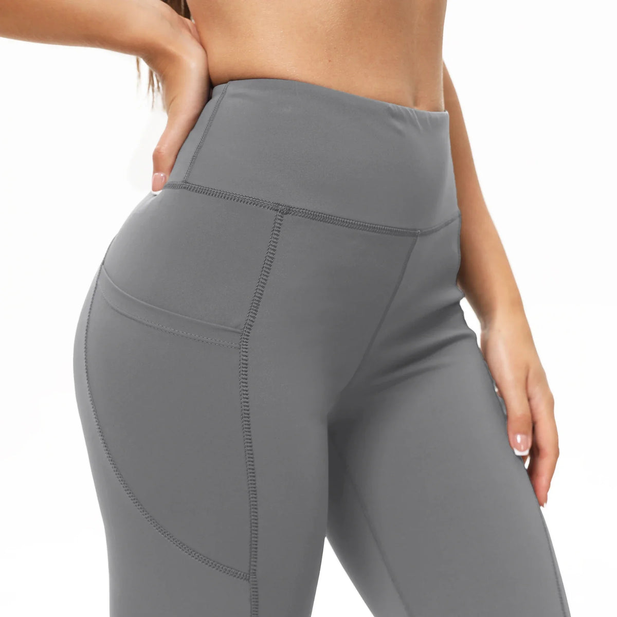 Women High Stretch Curved Seam Leggings For Gym And Fitness