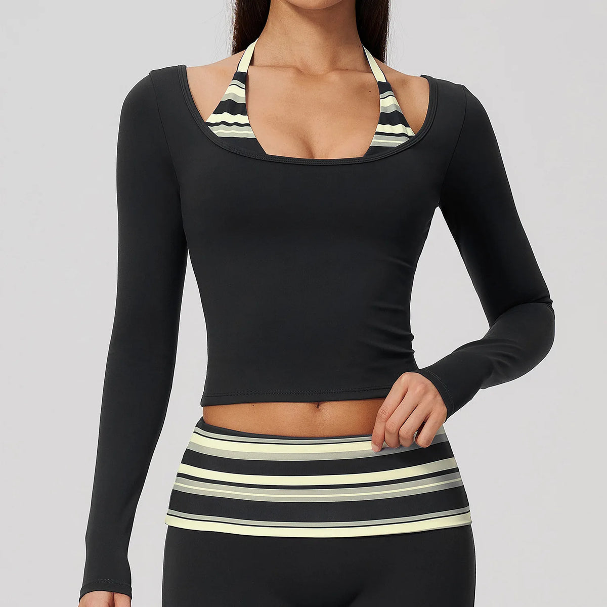 Women's Quick Dry Long Sleeve Yoga Fitness Training Shirt
