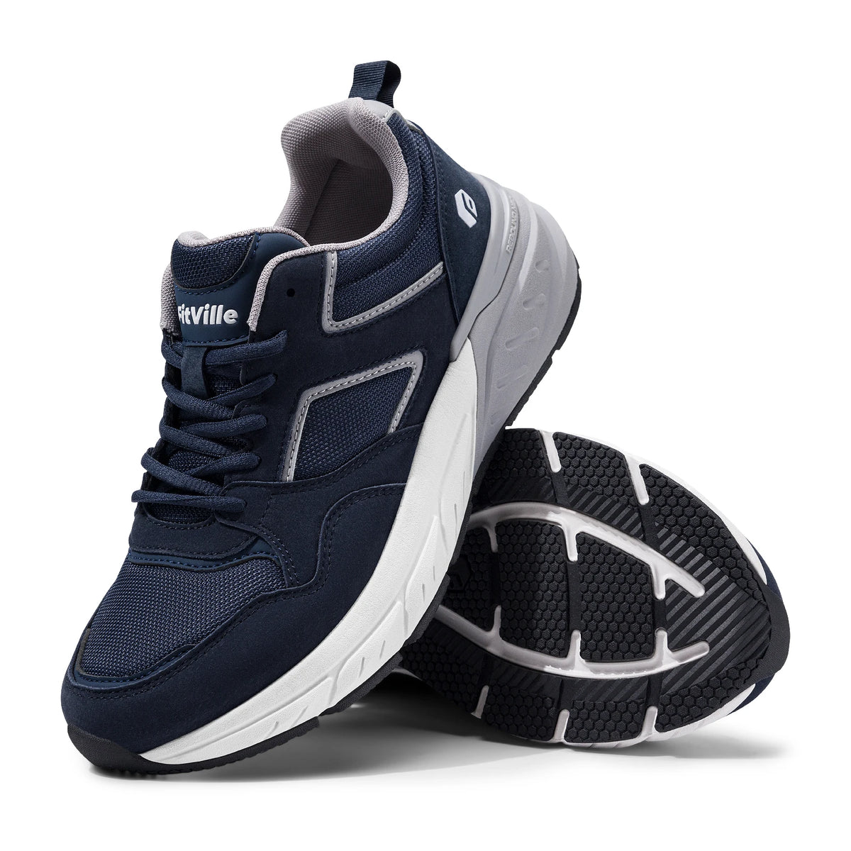 FitVille Mens Walking Shoes With Arch Support For Plantar Fasciitis