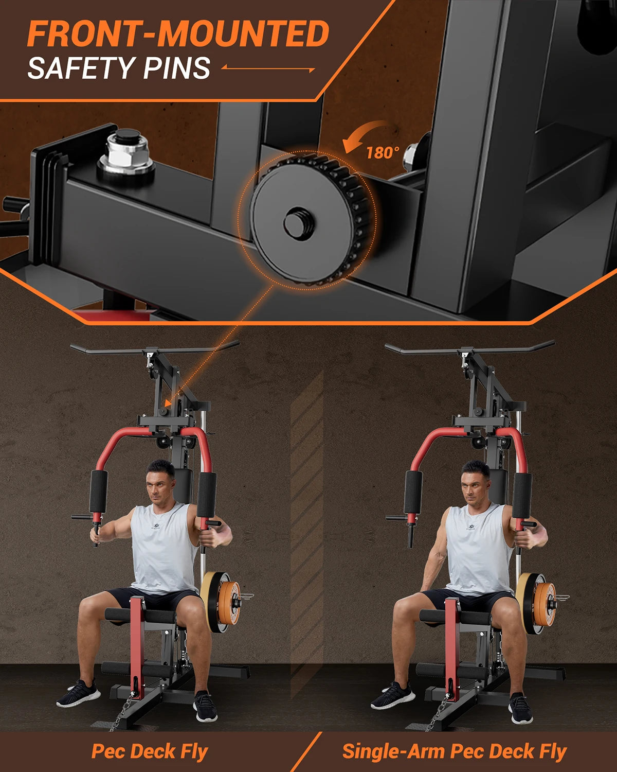 GAOMON Multifunctional Home Gym Strength Training Station with Pulley System