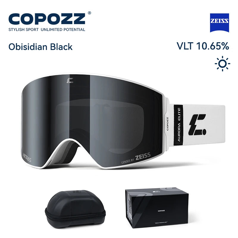 COPOZZ 2026 New ZEISS Lens Professional Ski Goggles Upgraded Magnetic Quick-Change Double Layers Anti-fog UV400 Snow Glasses
