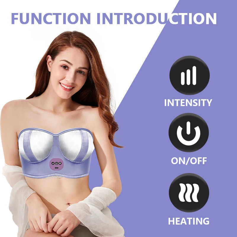 USB Electric Breast Massager, Home Use, Shaping Bra Style, Breast Care Tool, Gift for Girlfriend onFestivals
