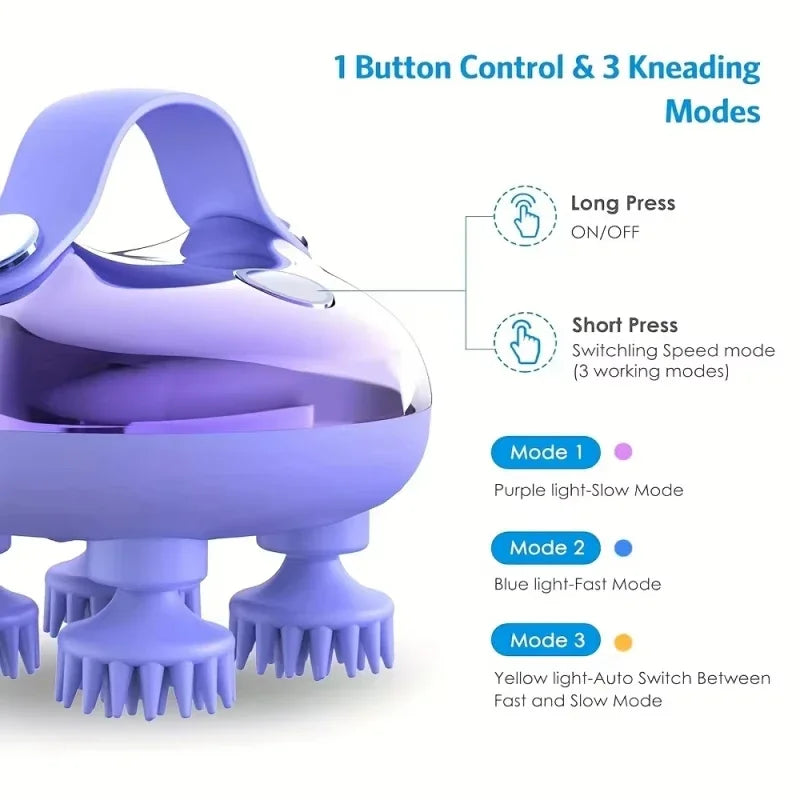 LRA Rechargeable Electric Scalp Massager for Relaxing Head Massage
