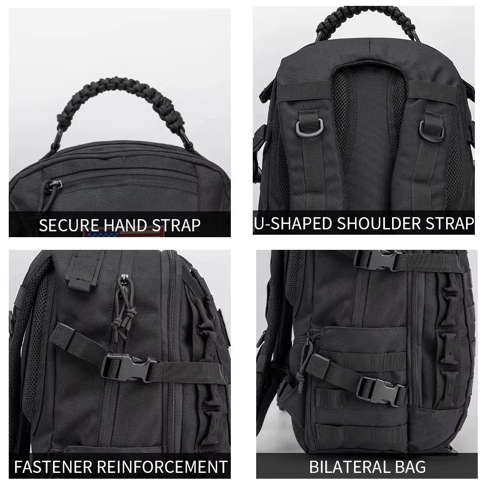 Military Tactical Backpack,Sturdy Work & Molle Laptops Rucksack,Army Assault Pack For Hiking Camping Travel Fishing Gym