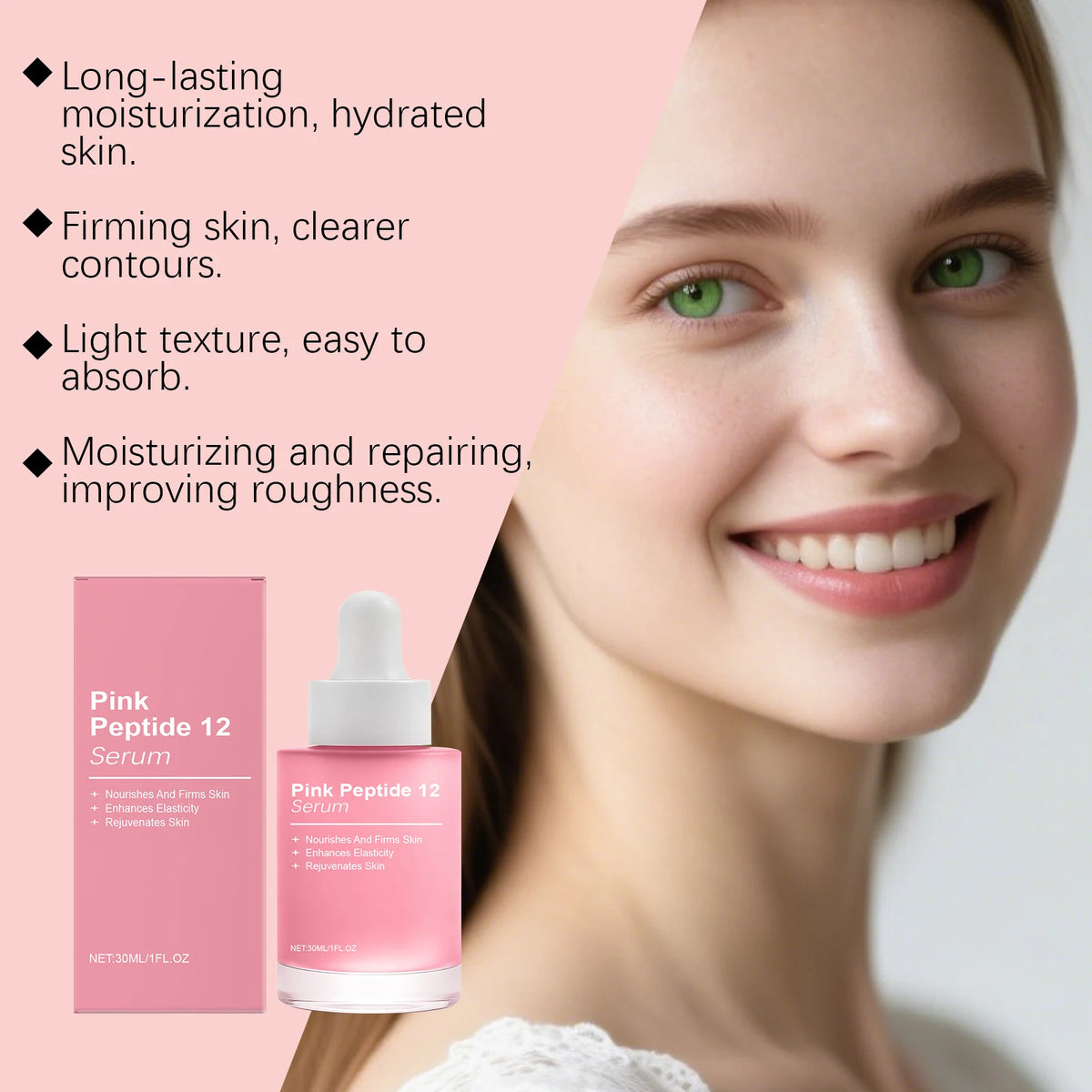Peptide 12 Facial Serum With Niacinamide For Hydrated Firm-Looking Skin