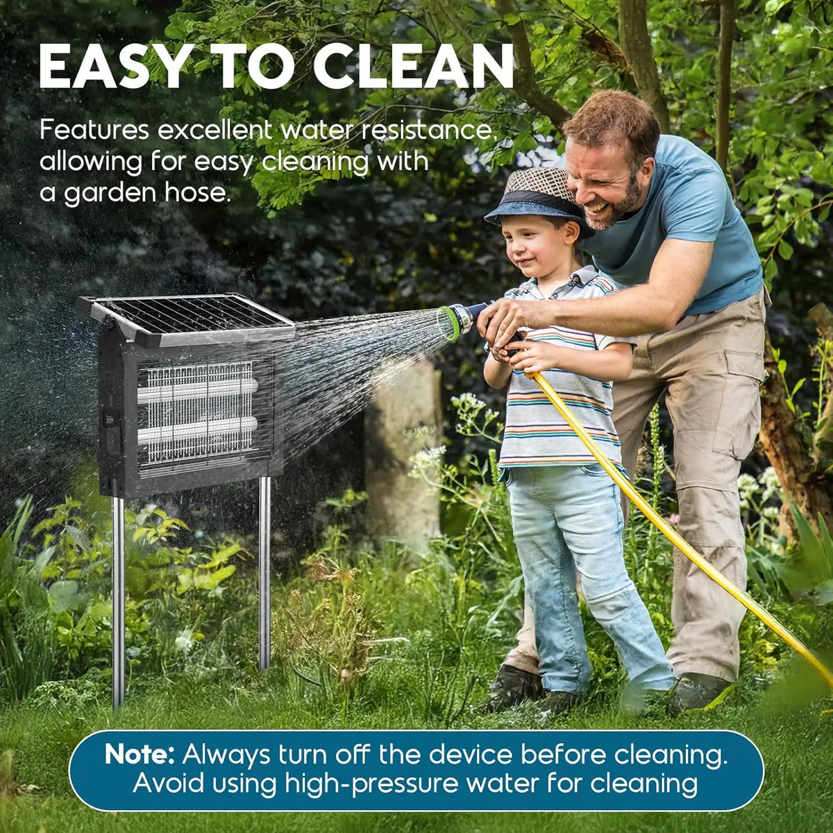 Solar Bug Zapper With 4500V Sensor For Mosquitoes And Flies