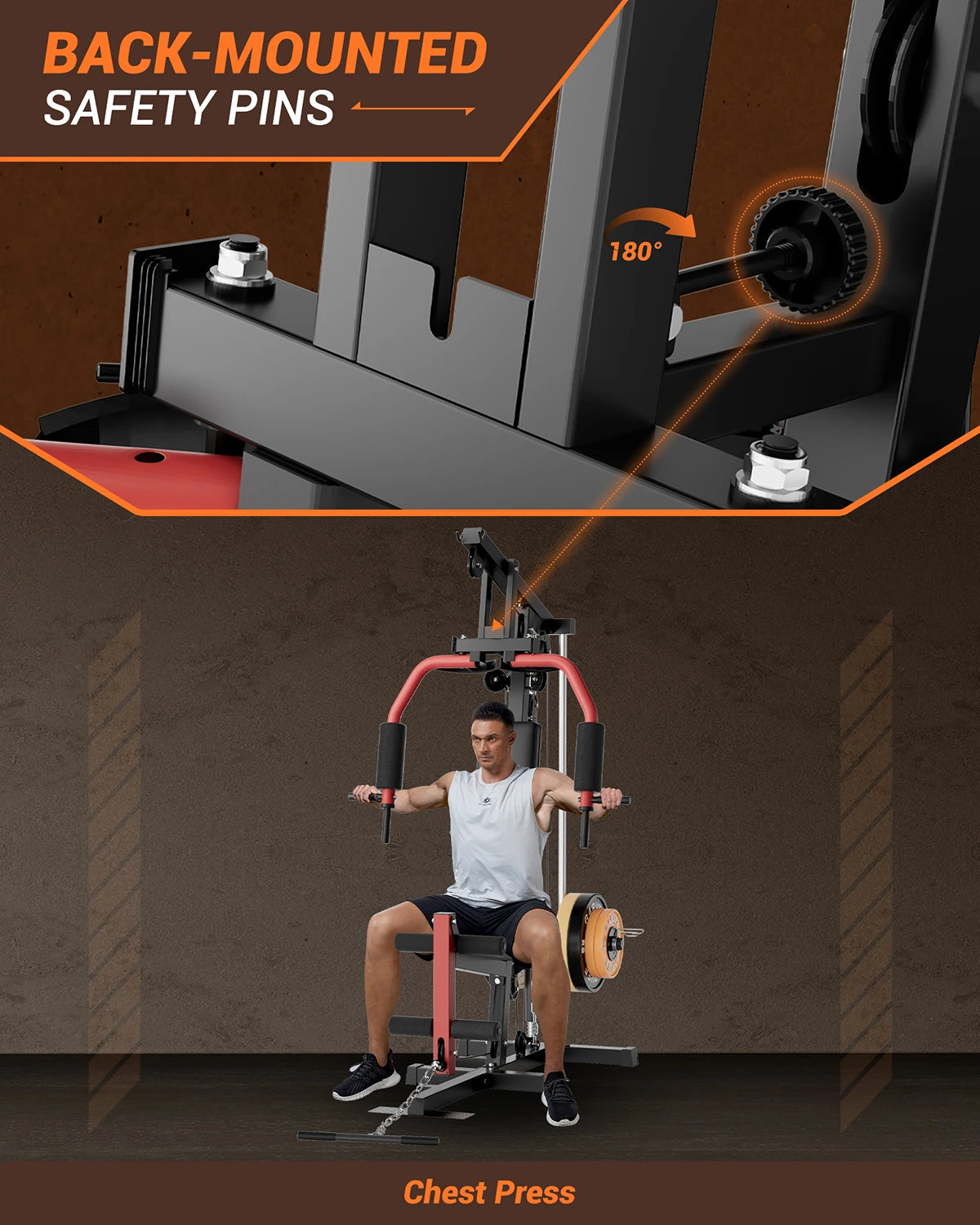 GAOMON Multifunctional Home Gym Strength Training Station with Pulley System
