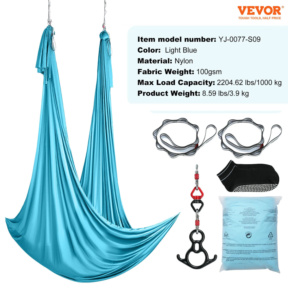 SucceBuy Aerial Yoga Hammock Swing Kit for Fitness and Inversions