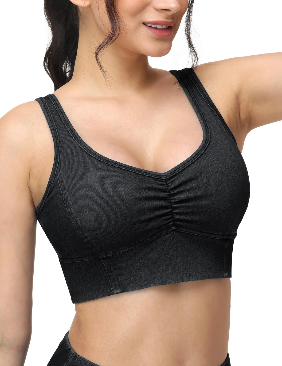 THE GYM PEOPLE Women's Crop Tank With Built In Bra