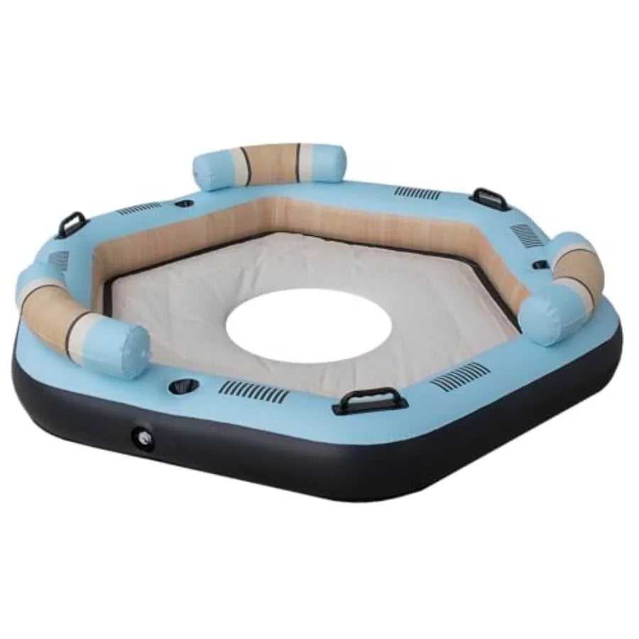 Lake Pool Sports Pad: Foam Floating Mat for Tahoe Water Activities, Blue, Durable Multi-Person Design for Summer Fun