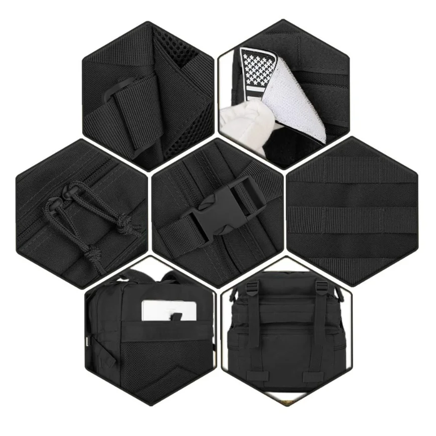 45L Backpack Molle Assault Pack 3 Day Bug Out Bag for Hiking Camping Fitness Daily Work