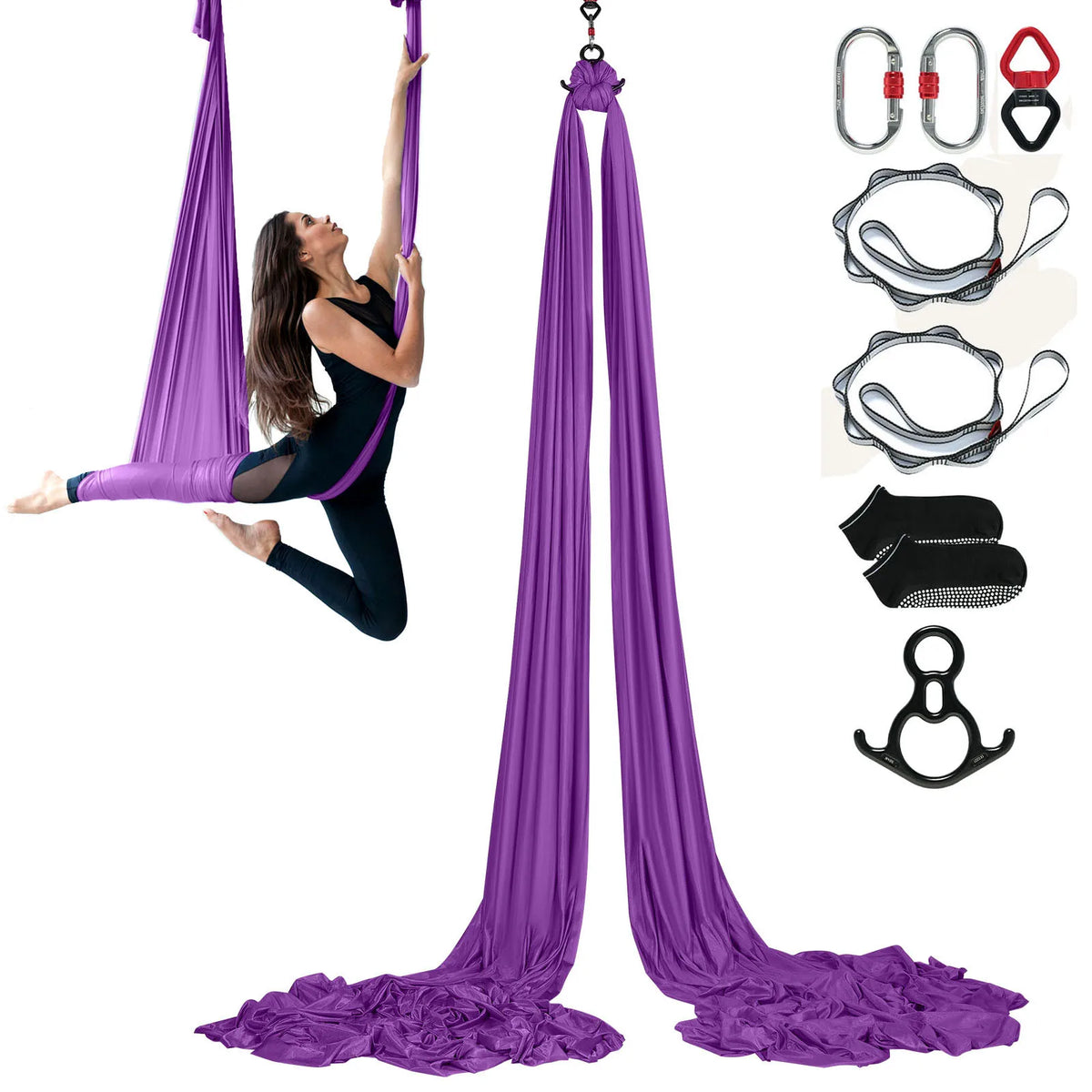 SucceBuy Aerial Yoga Hammock Swing Kit for Fitness and Inversions