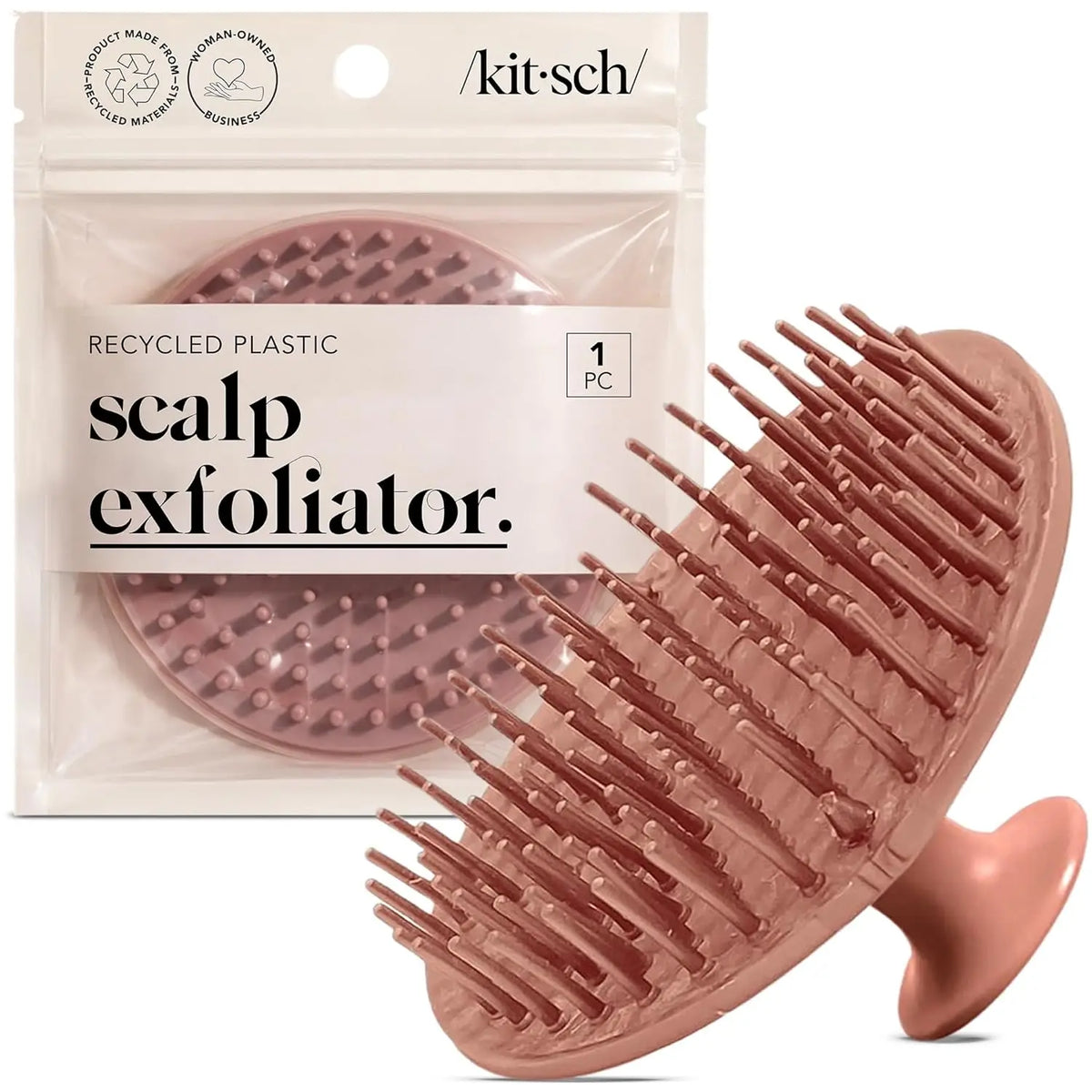 Scalp Massager for Hair Care - Scalp Scrubber, Shampoo Brush & Exfoliator for Scalps- Hair Scrubber for Relaxing Bath - Terracot