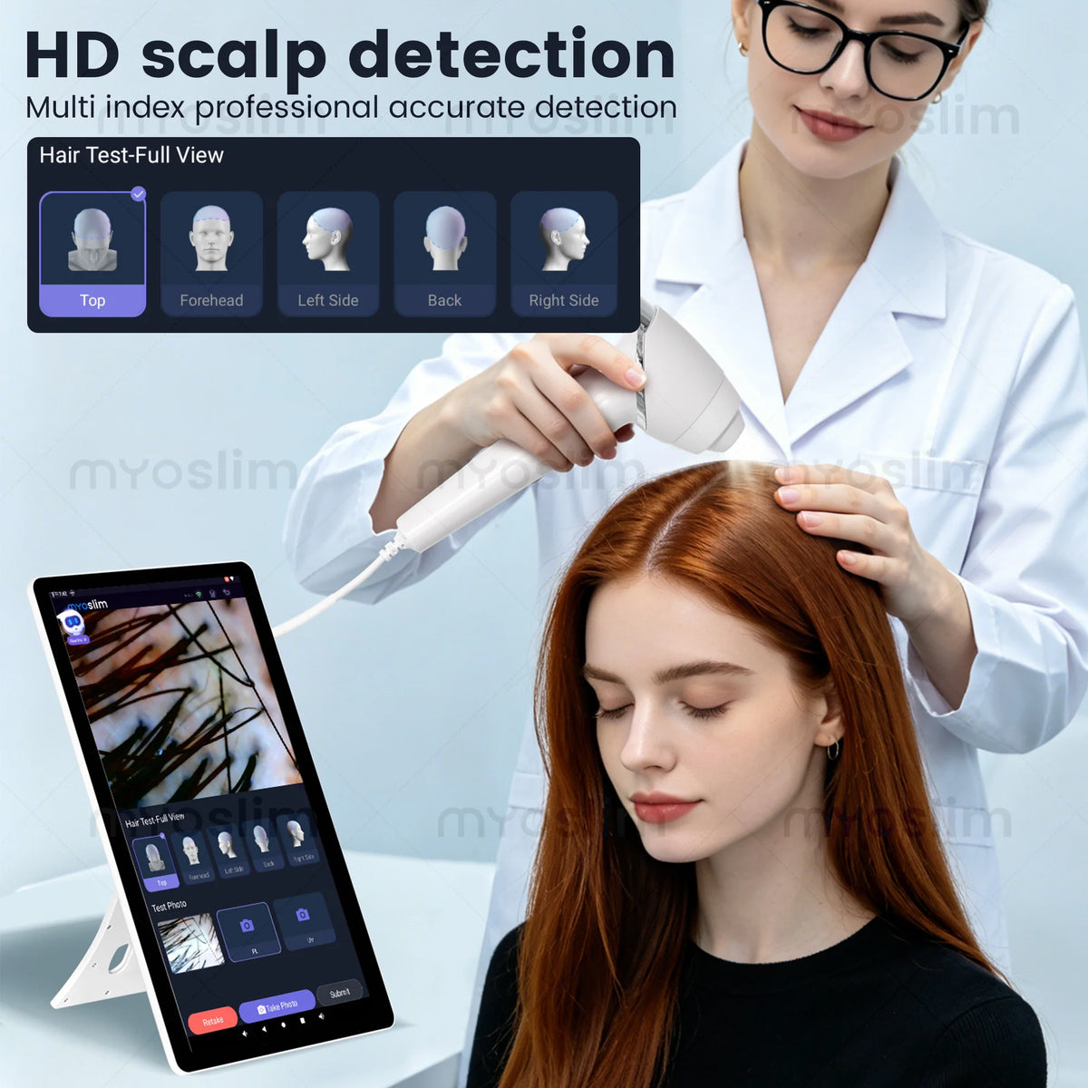MYOSLIM AI Facial and Scalp Skin Analysis Scanner Machine