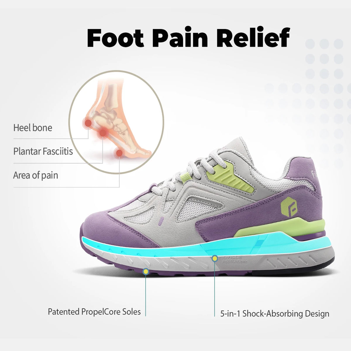 FitVille Women's Orthopedic Walking Running Shoes For Plantar Fasciitis Relief