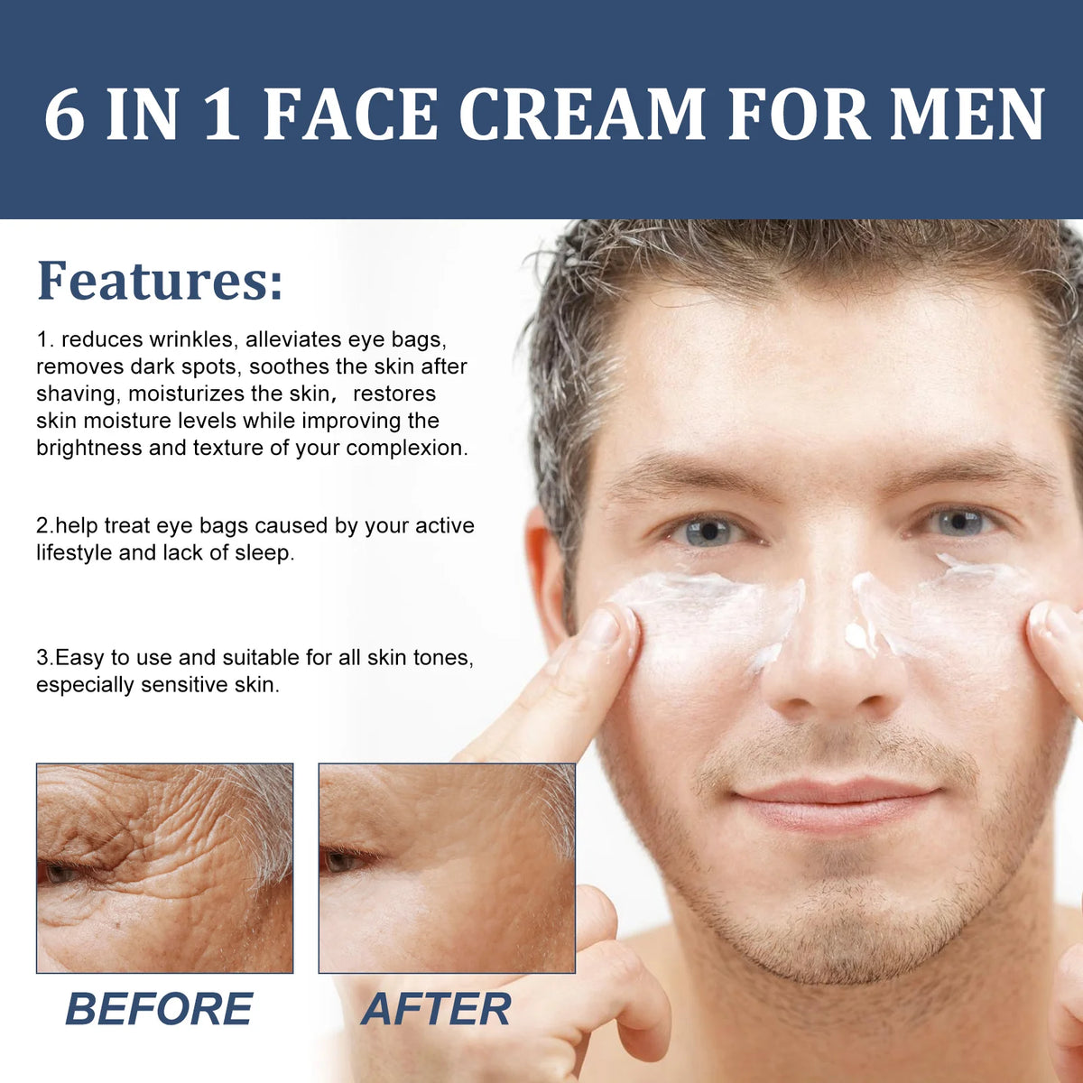 East Moon 6 In 1 Men's Moisturizing Anti-Aging Face Cream