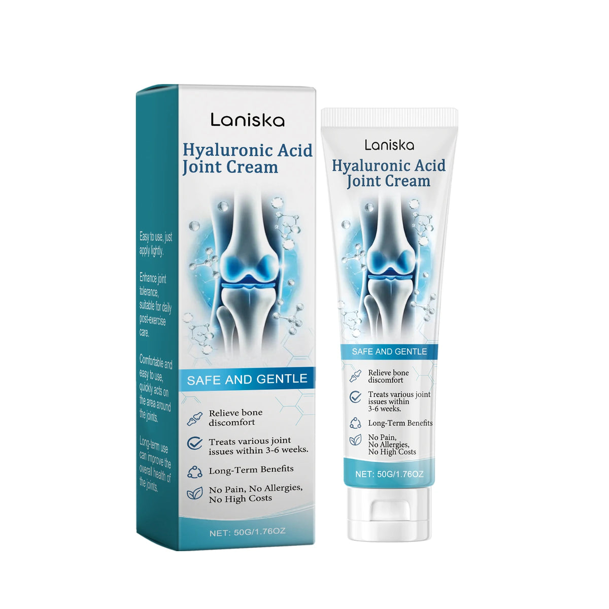 Hyaluronic Acid Joint Cream Ginger Extract Supports Flexibility Enhances Elasticity Nourishes Skin Promotes Comfort Soothing Daily Body Care Massage Balm