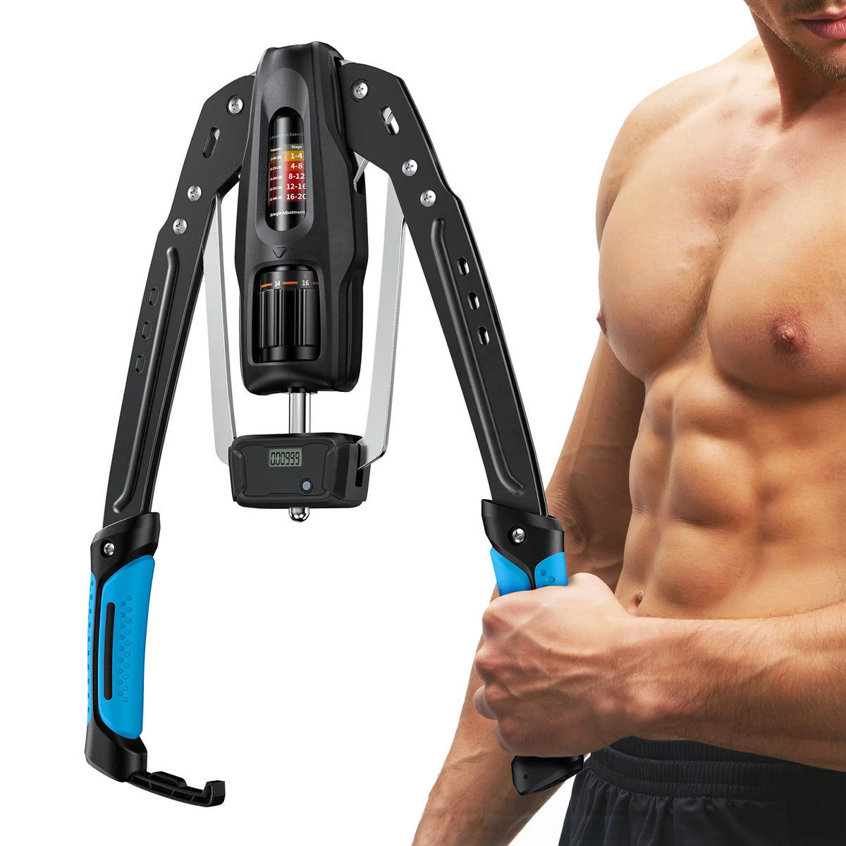 MERACH Adjustable Hydraulic Arm Trainer With Digital Rep Counter