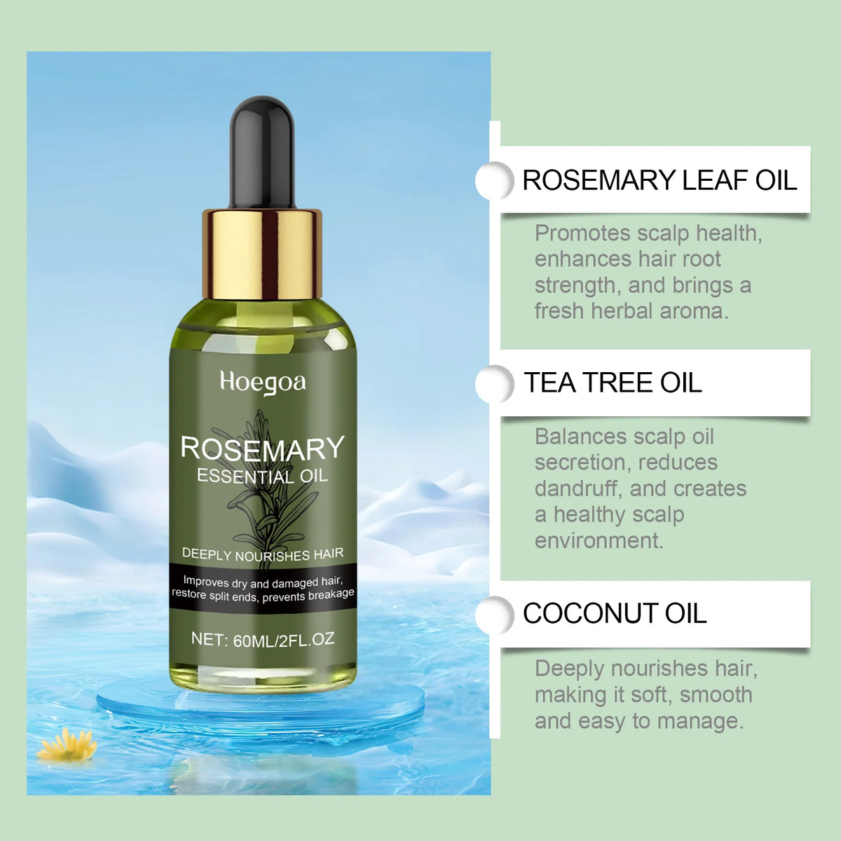 Rosemary Hair Care Set Relieve Scalp Itching Reduce Dandruff Oil Control Deep Nourishing Repair Split Ends Hair Care Products