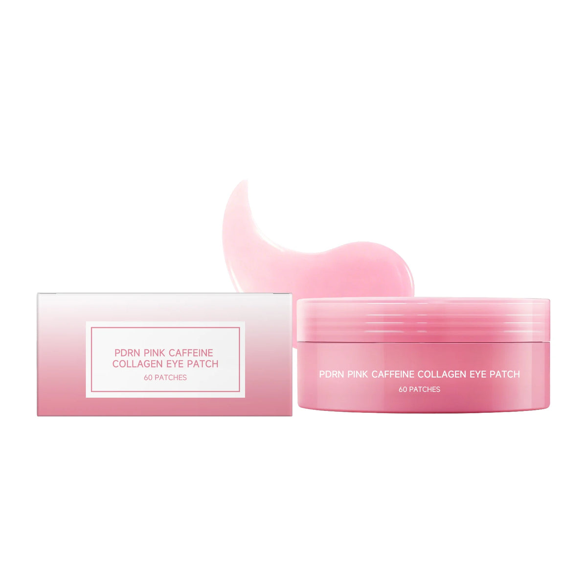 Pink PDRN Collagen Eye Patches Mask Anti Dark Circles Wrinkles Fine Lines Moisturizing Brightening Firming Lift Puffy Bags Under Eye Care