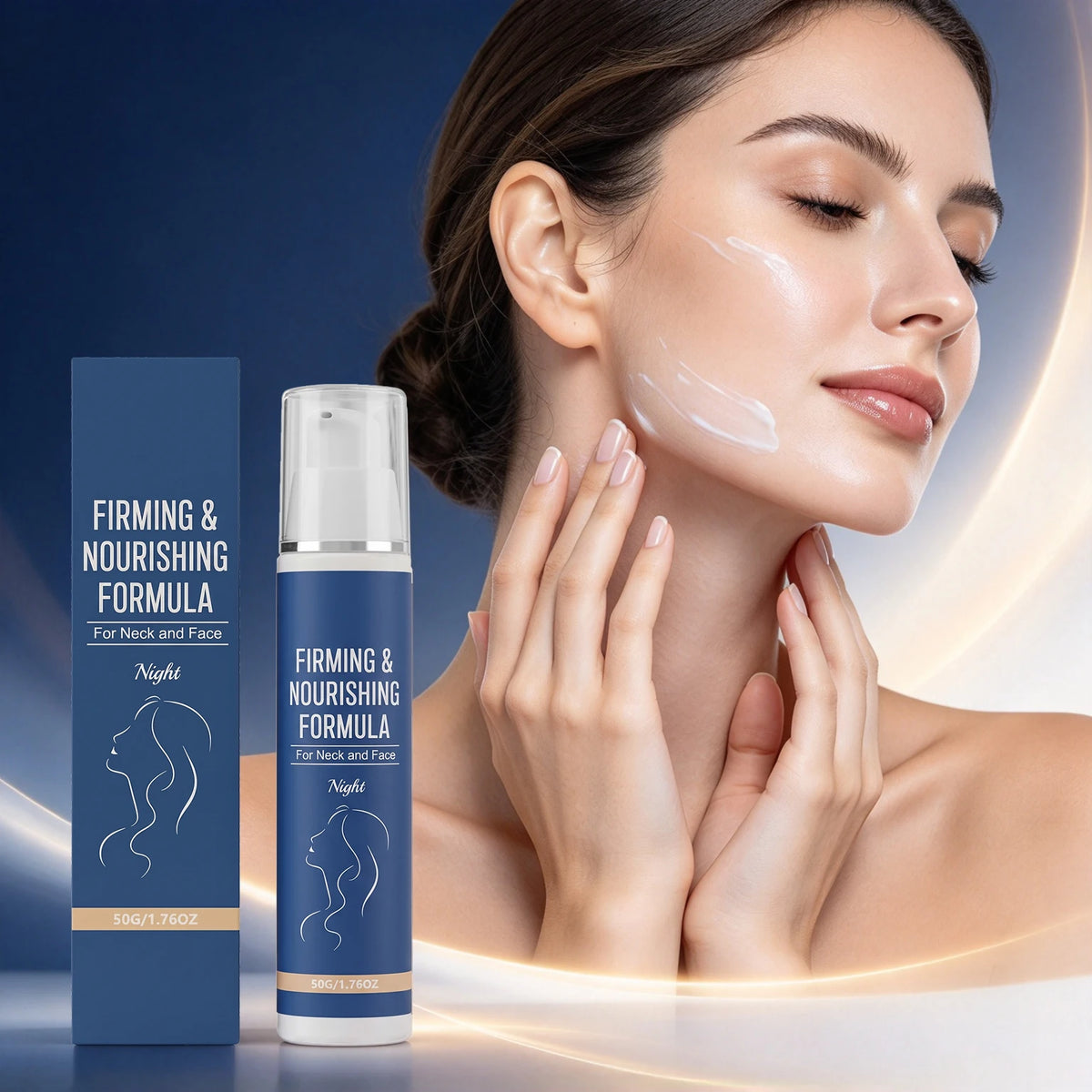 50G Night Face Cream Gentle Formula Moisturizing Improve Skin Texture Lightweight Smoothing Non-greasy Firming Daily Facial Lotion for Neck & Face