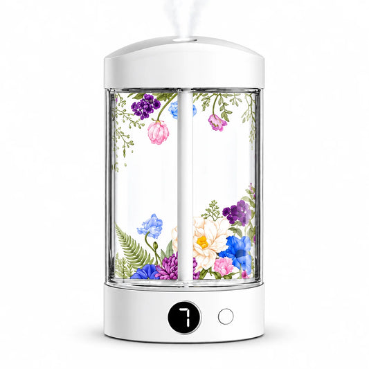 Mini Desktop Humidifier with Digital Display, Fine Mist, Quiet Operation & Ambient Light for Bedroom Office, Machine Only