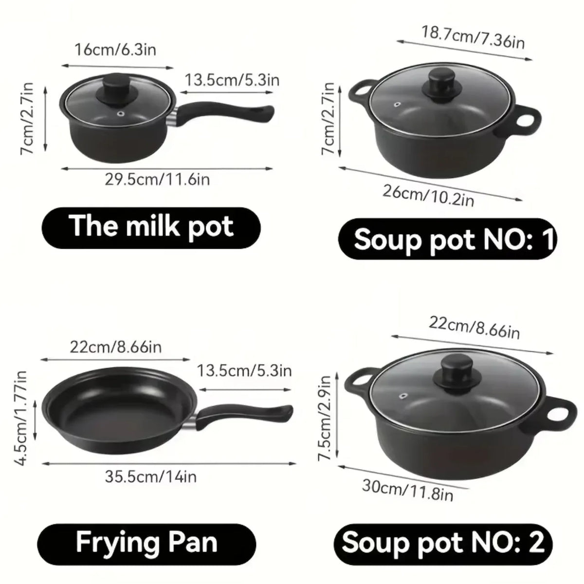 13PCS Nonstick Cookware Set, Induction Compatible Pots and Pans Set with Frying Pan & Utensils for Kitchen Cooking & Camping