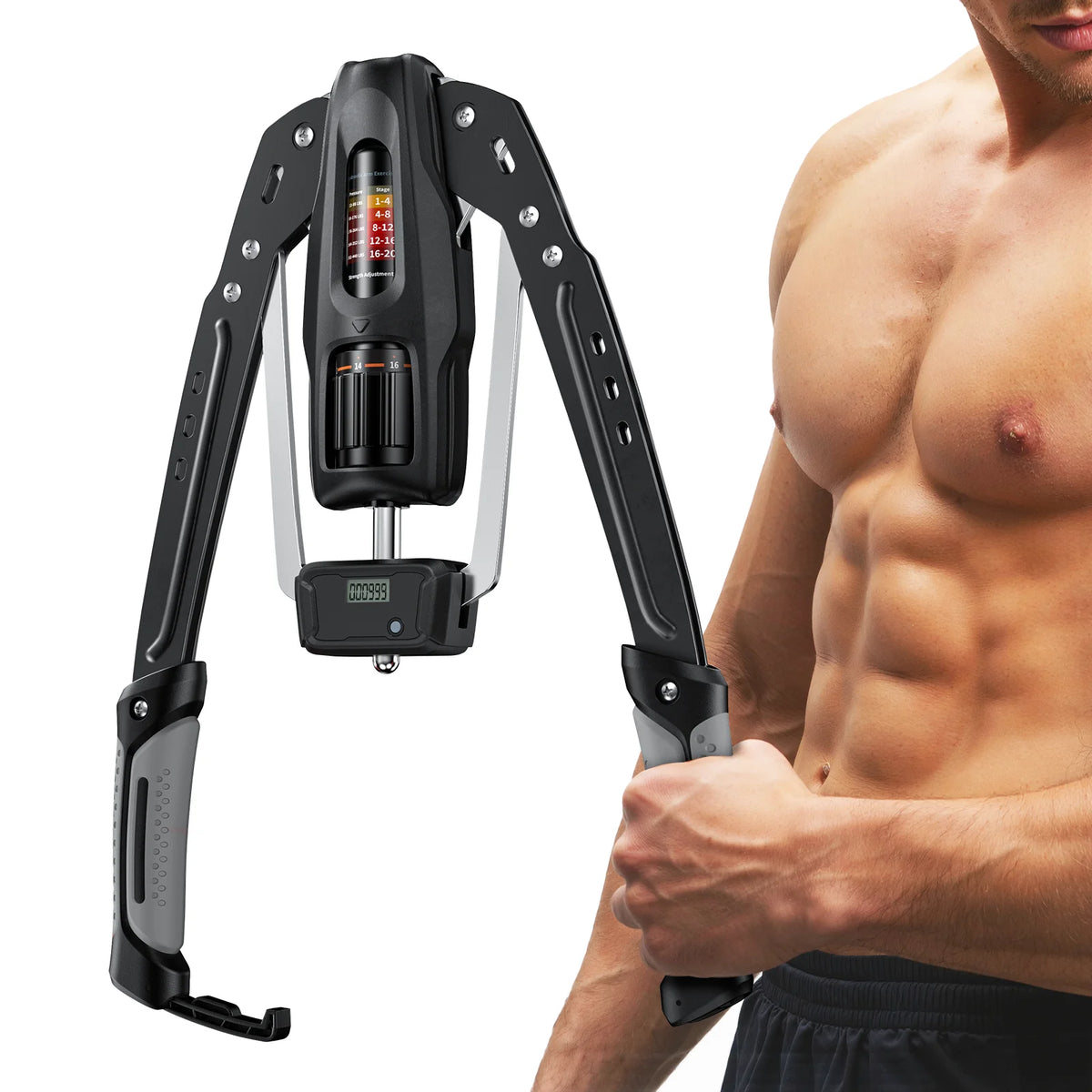 MERACH Adjustable Hydraulic Arm Trainer With Digital Rep Counter
