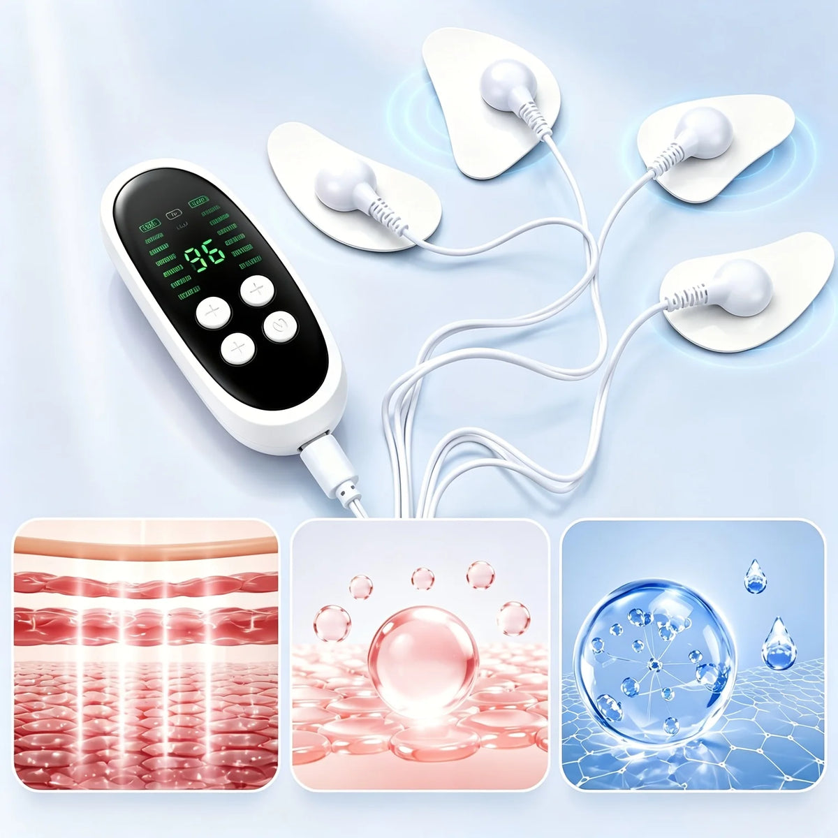 EMS Microcurrent Facial Massager for Women 12 Modes 36 Intensity Levels Face Lifting Skin Tightening Eye Care Device Non-Invasive Anti Aging Beauty Tool USB Rechargeable Facial Toning Sculpting Home Skincare Device