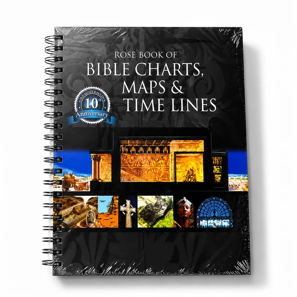 Bible Study Reference Book, Bible Charts Maps Timeline, Christian Visual Guide, Spiral Bound Study Book