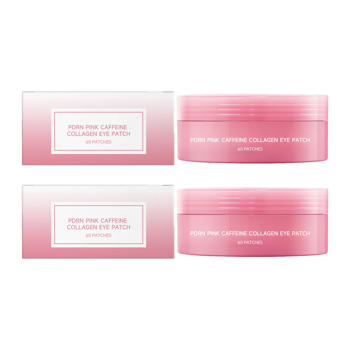 Pink PDRN Collagen Eye Patches Mask Anti Dark Circles Wrinkles Fine Lines Moisturizing Brightening Firming Lift Puffy Bags Under Eye Care
