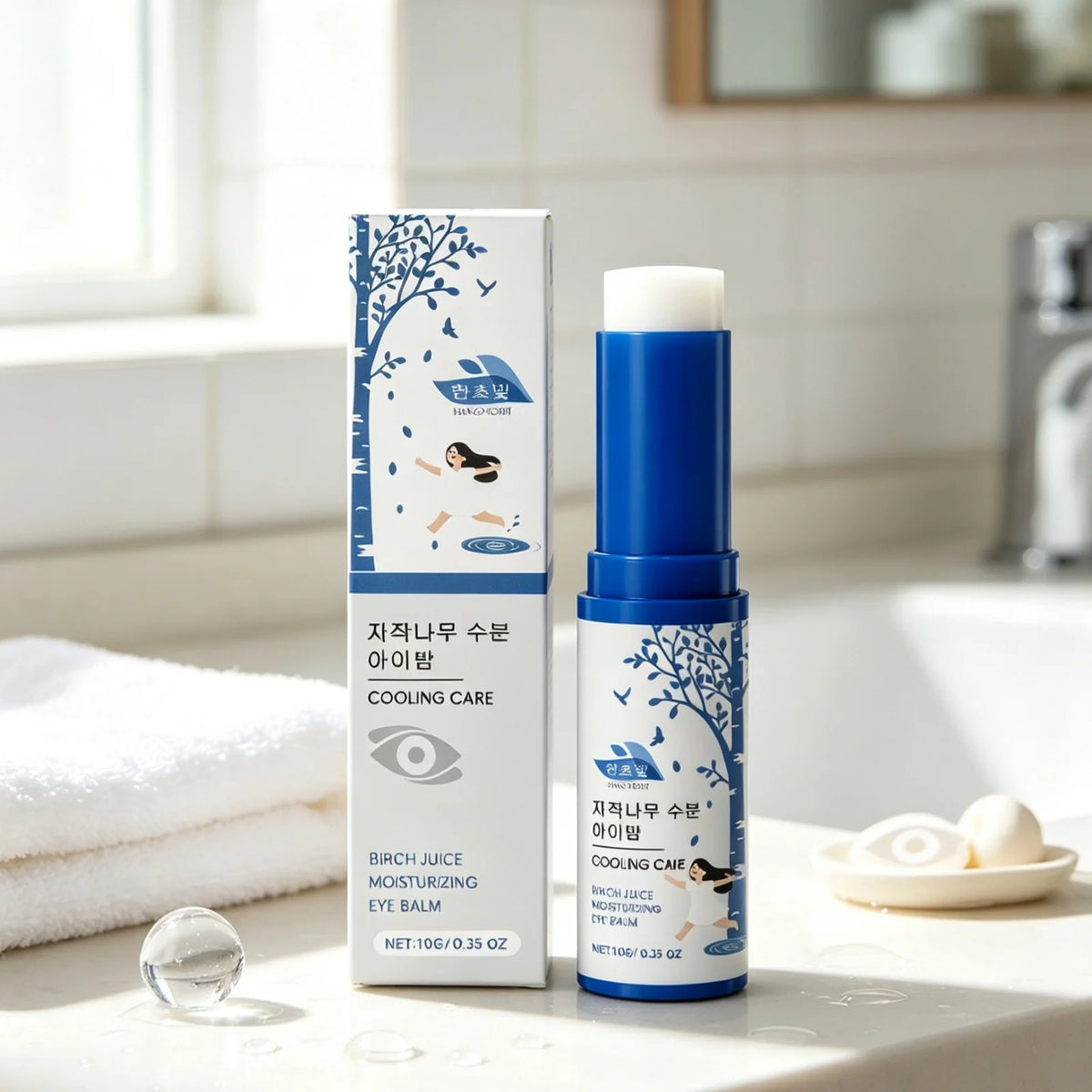 HANCHOBIT Cooling Eye Balm Hydrating Infuse Nourishment Relieve Dryness Alleviate Fatigue Non Irritating Multi Effect Eye Balm