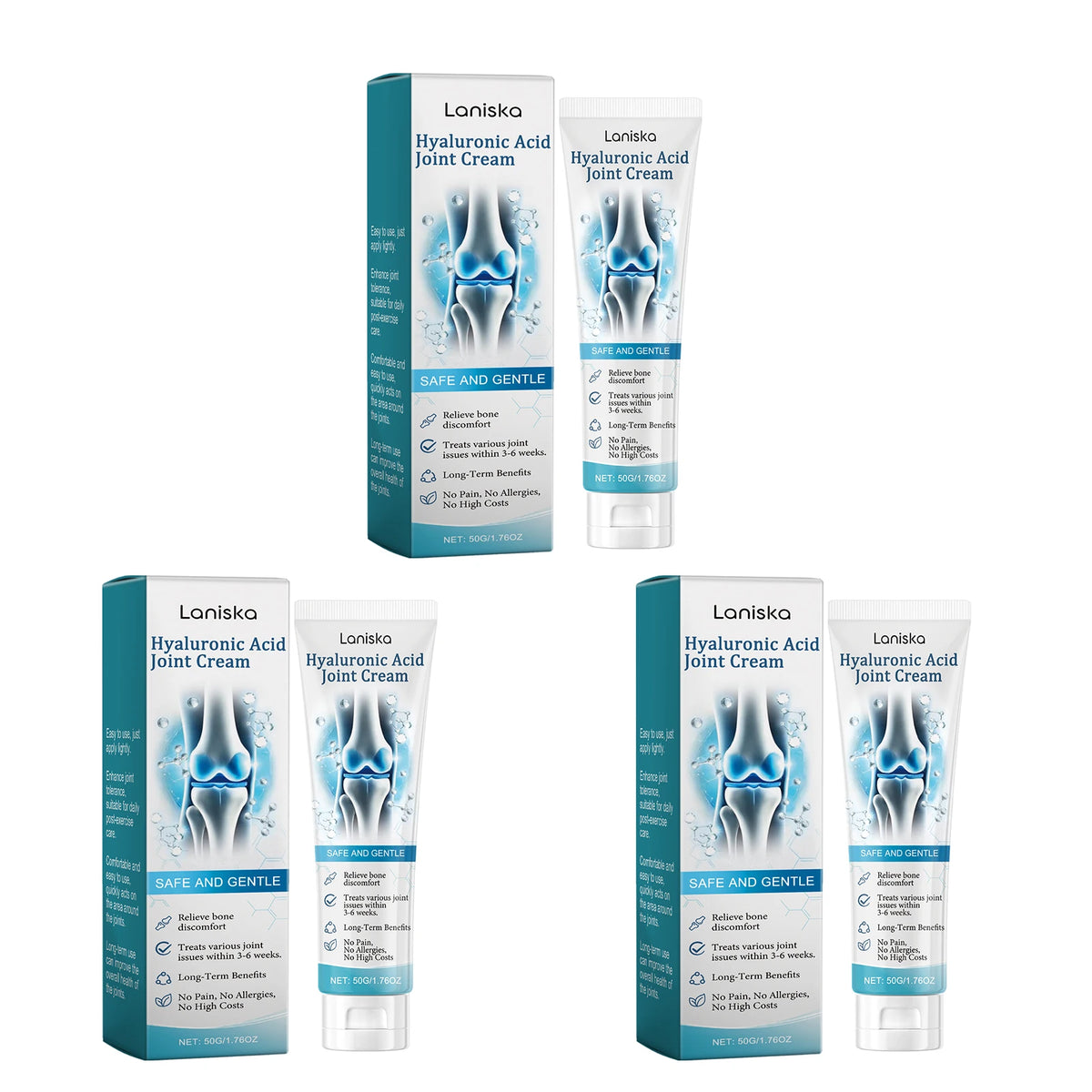 Hyaluronic Acid Joint Cream Ginger Extract Supports Flexibility Enhances Elasticity Nourishes Skin Promotes Comfort Soothing Daily Body Care Massage Balm