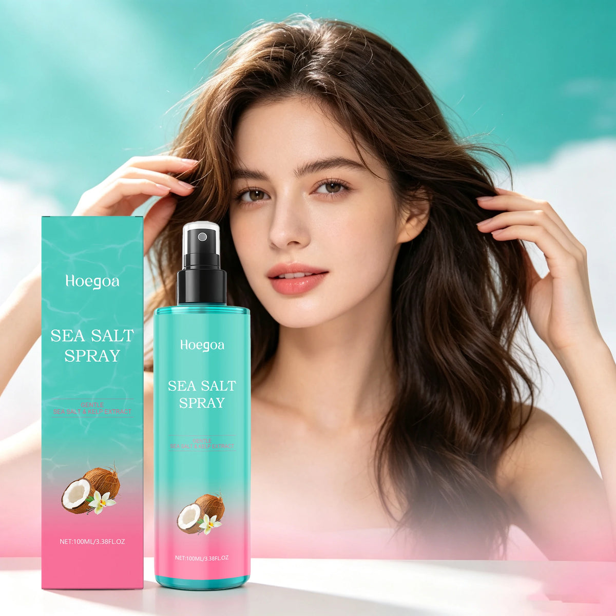 100ML Sea Salt Hair Care Spray Moisturizing & Nourishing Scalp Improve Smoothness Soothing Discomfort Enhance Gloss Strengthen Hair Care Mist