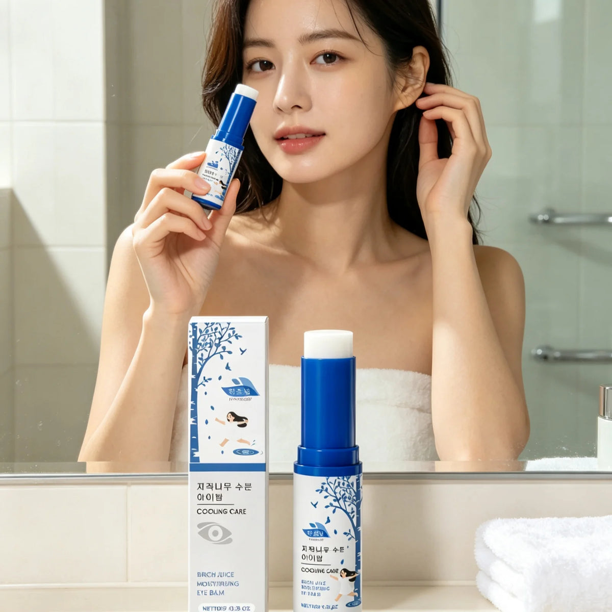 HANCHOBIT Cooling Eye Balm Hydrating Infuse Nourishment Relieve Dryness Alleviate Fatigue Non Irritating Multi Effect Eye Balm