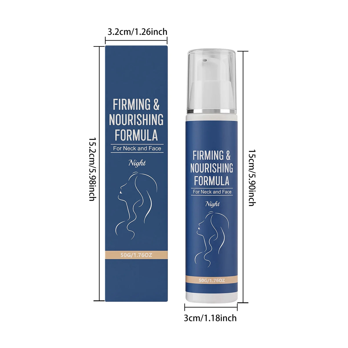 50G Night Face Cream Gentle Formula Moisturizing Improve Skin Texture Lightweight Smoothing Non-greasy Firming Daily Facial Lotion for Neck & Face
