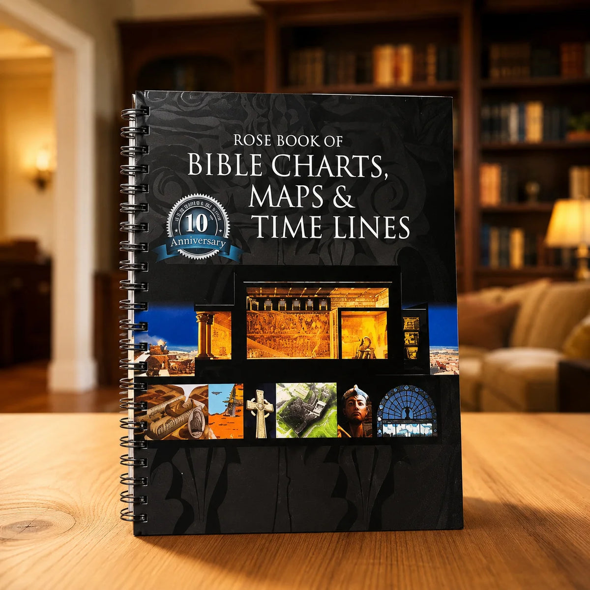 Bible Study Reference Book, Bible Charts Maps Timeline, Christian Visual Guide, Spiral Bound Study Book