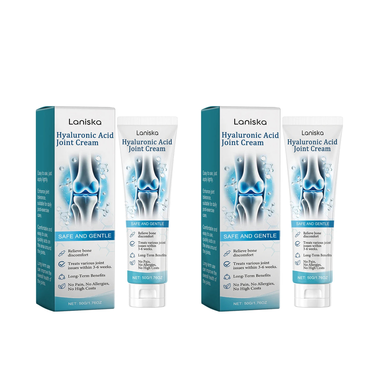 Hyaluronic Acid Joint Cream Ginger Extract Supports Flexibility Enhances Elasticity Nourishes Skin Promotes Comfort Soothing Daily Body Care Massage Balm