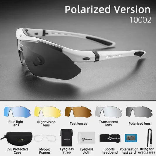 ROCKBROS Photochromic Cycling Sunglasses With Polarized UV400 Protection