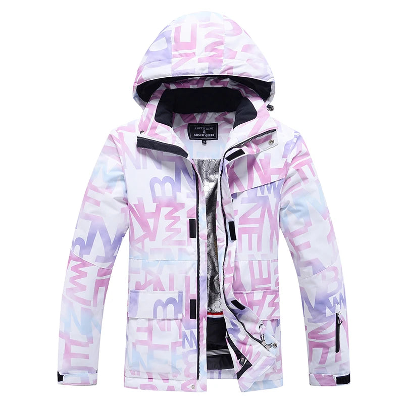 Fashion, Women's, Waterproof Snow Suit Sets, Snowboarding Clothing, Ski Costumes, Winter Wear, Jacket, Strap Pant, Girl's