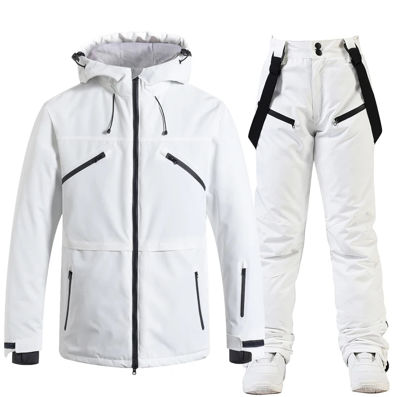Men's and Women's, Ski Suit Sets, Waterproof, Snow Costume, Ski Jacket and Pant Set, Outdoor Clothing, Snowboarding, Overall