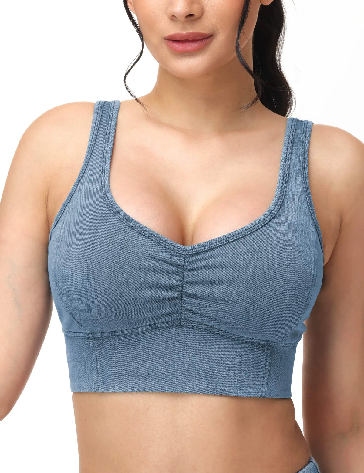 THE GYM PEOPLE Women's Crop Tank With Built In Bra