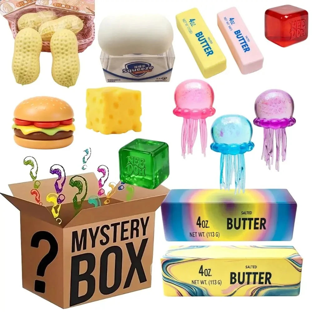 Realistic Mini Food Squeeze Toy, Mystery Mochi Squishies Blind Box, Soft Antistress Foot Shaped Fidget, Anxiety Relief Gifts