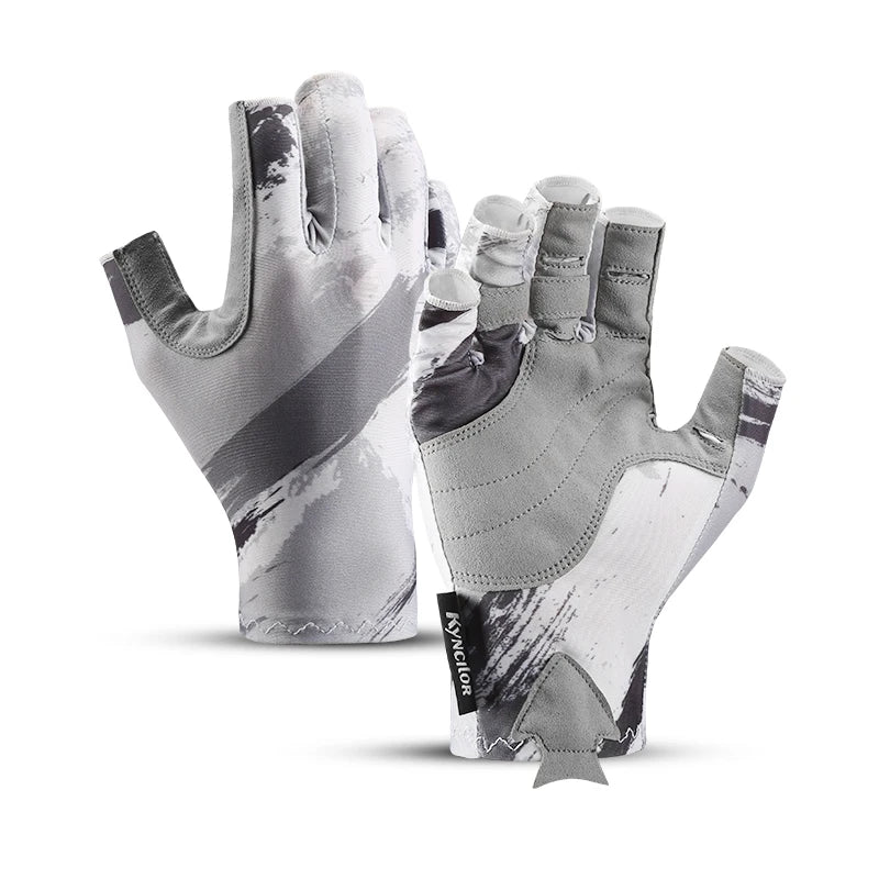 Half Finger Fishing Gloves For Men Women UV Wear Resistant Anti-slip Outdoor Sports Boating Sailing Angling Protective Gloves