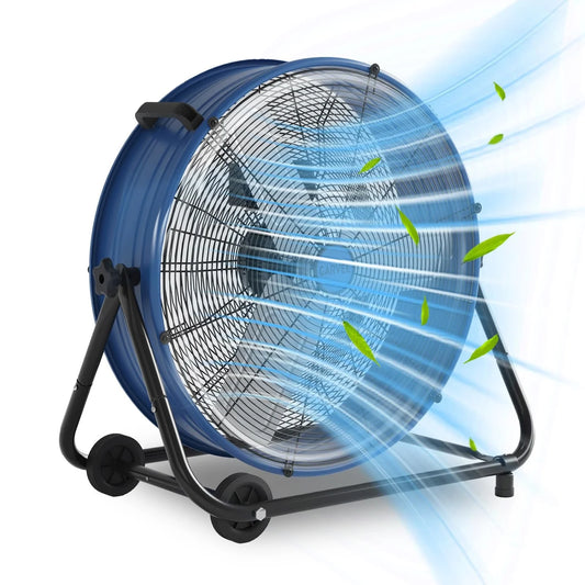 Acekool Industrial Drum Fan With Adjustable Speeds And Tilt