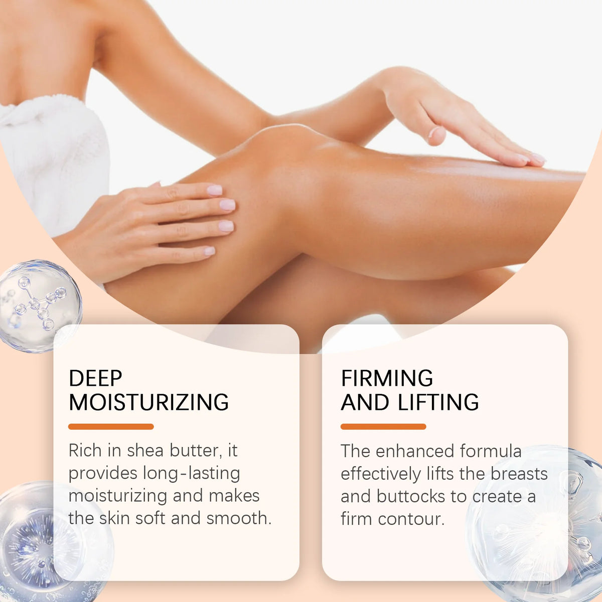 OceAura Firming Body Cream 100g, Collagen Anti-Aging Lifting Body Lotion, Moisturizing Nourishing Tightening Skin Care for Women, Smooth Elastic Glowing Skin