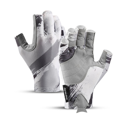 Half Finger Fishing Gloves For Men Women UV Wear Resistant Anti-slip Outdoor Sports Boating Sailing Angling Protective Gloves