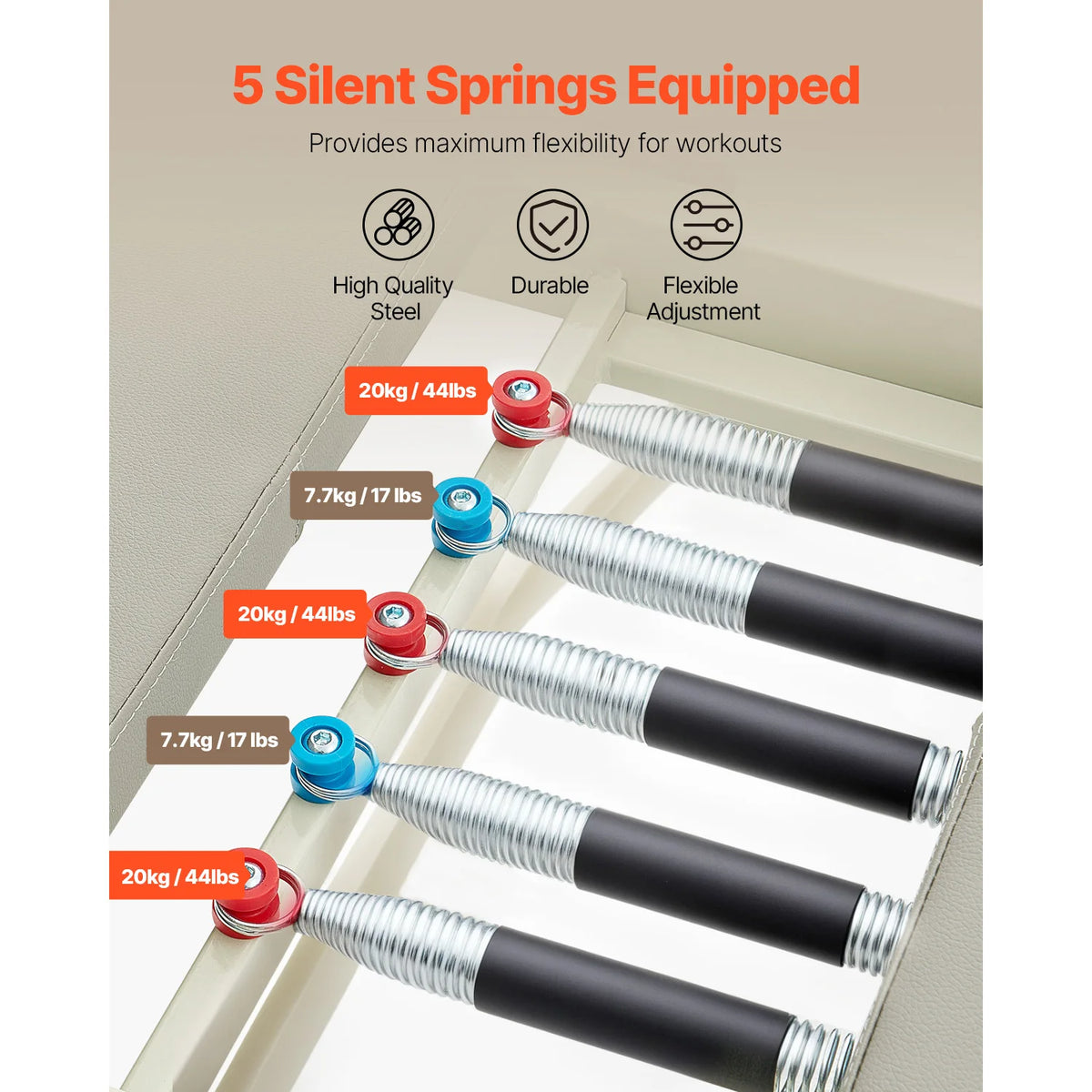 SucceBuy Foldable Pilates Reformer Machine for Home Gym Workouts